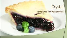  Presentation with blueberry - Presentation theme with blueberry pie background and a cream colored foreground
