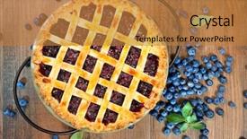  Presentation with blueberry - Cool new theme with blueberry pie backdrop and a gold colored foreground