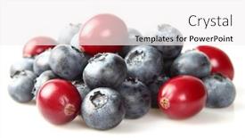  Presentation with blueberry - Audience pleasing slides consisting of cranberries - blueberry with cranberry backdrop and a white colored foreground