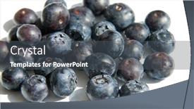  Presentation with blueberry - Beautiful presentation theme featuring blueberry backdrop and a dark gray colored foreground