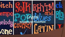  Presentation with music - Audience pleasing slide deck consisting of bluegrass - collage of 5 images backdrop and a ocean colored foreground