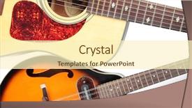  Presentation with country photo - Audience pleasing theme consisting of bluegrass - color photo of a mandolin backdrop and a cream colored foreground