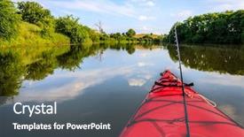  Presentation with kayak - Theme featuring bluegrass - fishing from a kayak background and a gray colored foreground