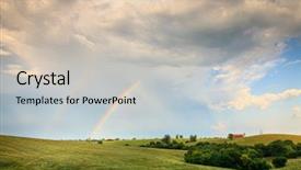  Presentation with kentucky - Beautiful slide deck featuring bluegrass - scenic view of central kentucky backdrop and a light gray colored foreground