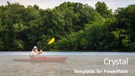  Presentation with kentucky - Presentation enhanced with bluegrass - woman is kayaking background and a gray colored foreground