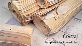  Presentation with lumpia spring rolls fried - PPT theme featuring blueline - weathered rolls of blueprints background and a soft green colored foreground