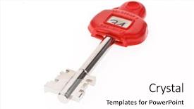  Presentation with safe - Presentation consisting of blueprint free - key to a safe isolated background and a white colored foreground