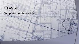  Presentation with blueprint - PPT layouts with blueprint house - abstracted plans background and a light gray colored foreground