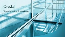  Presentation with low angle view of hockey - Audience pleasing theme consisting of blueprint money - perspective and underside angle view backdrop and a arctic colored foreground