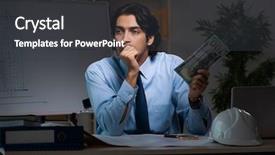  Presentation with young students working in groups - PPT theme having blueprint money - young male architect working night background and a dark gray colored foreground