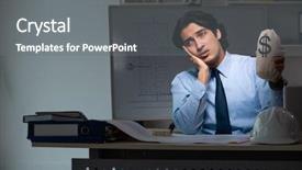  Presentation with architect - Beautiful PPT layouts featuring blueprint money - young male architect working night backdrop and a  colored foreground