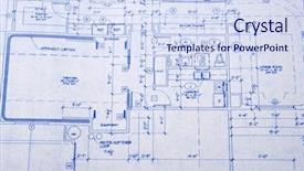  Presentation with luxury house - Amazing presentation theme having blueprint of a luxury home backdrop and a sky blue colored foreground
