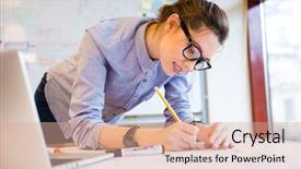  Presentation with man and woman divorce drawing - Colorful presentation theme enhanced with blueprint on the table near backdrop and a coral colored foreground