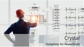  Presentation with man and woman divorce drawing - Presentation theme having blueprint perspective - builder man draw project mixed background and a  colored foreground