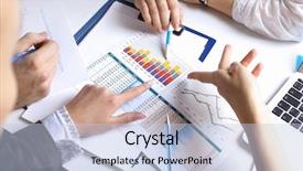  Presentation with graphing paper - Slide deck enhanced with blueprint profit - financial paper charts and graphs background and a  colored foreground