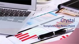  Presentation with financial - Slide set having blueprint profit - financial paper charts and graphs background and a  colored foreground