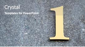  Presentation with golden revetment wall putty high - Slides with blueprint profit - golden number one background and a gray colored foreground