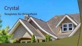  Presentation with building a house - Slide deck consisting of blueroofs - top of the house background and a light blue colored foreground