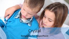  Presentation with children reading - Slide set consisting of blues brothers - children reading book at home background and a teal colored foreground