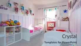  Presentation with pastel color - Slides featuring blues brothers - kids bedroom interior with pastel background and a light blue colored foreground