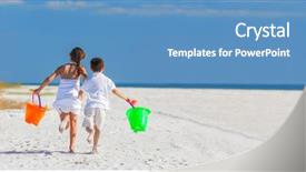  Presentation with children running - Beautiful theme featuring blues brothers - panoramic web banner happy children backdrop and a teal colored foreground