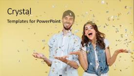  Presentation with happy birthday card brother - Beautiful presentation theme featuring blues brothers - young happy brother and pretty backdrop and a  colored foreground