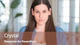  Presentation with smart home automation engineering - Colorful PPT layouts enhanced with blues clues - young beautiful woman at home backdrop and a tawny brown colored foreground