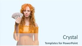  Presentation with holding hands old young - Presentation theme having blues clues - young redhead woman holding dollars background and a sky blue colored foreground