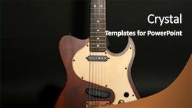 Presentation with dark grey - Amazing presentation theme having blues music - electric guitar on dark grey backdrop and a black colored foreground