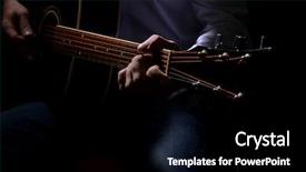  Presentation with acoustic - Colorful theme enhanced with blues music - young musician playing acoustic guitar backdrop and a black colored foreground