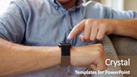  Presentation with bluetooth - Audience pleasing slide set consisting of bluetooth technology - close up of man wearing backdrop and a  colored foreground