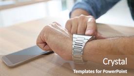  Presentation with bluetooth - Beautiful slides featuring bluetooth technology - man using smartphone connected backdrop and a coral colored foreground