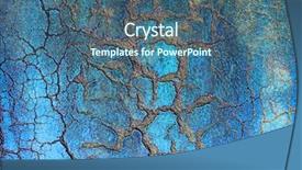  Presentation with abstract blue texture - Theme enhanced with bluish - blue abstract cracked surface background and a ocean colored foreground
