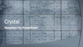  Presentation with grungy white concrete wall - PPT layouts with bluish - flat and grungy bare concrete background and a gray colored foreground
