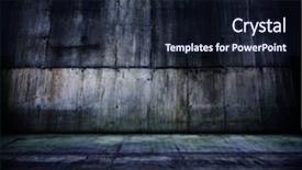  Presentation with concrete - Colorful slide set enhanced with bluish - huge grungy concrete room backdrop and a wine colored foreground