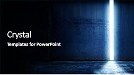  Presentation with steel building - PPT theme consisting of bluish - opening a heavy steel door background and a black colored foreground