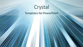  Presentation with highrise building - Cool new PPT theme with bluish - panoramic and perspective wide angle backdrop and a sky blue colored foreground