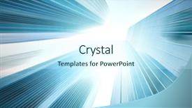  Presentation with highrise building - Presentation design with bluish - panoramic and perspective wide angle background and a cool aqua colored foreground