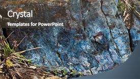  Presentation with luxury mountain nature - PPT theme enhanced with bluish piece of the rock background and a  colored foreground