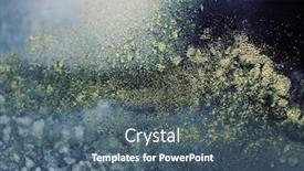  Presentation with abstract gold - Audience pleasing theme consisting of blur-abstract-blue-and-gold backdrop and a ocean colored foreground