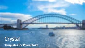  Presentation with sydney harbour bridge - Colorful slide deck enhanced with blur australian sydney harbour bridge backdrop and a teal colored foreground