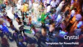  Presentation with blue swoosh abstract design - Beautiful presentation theme featuring blur dance element of design backdrop and a ocean colored foreground