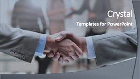  Presentation with employers - Audience pleasing theme consisting of blur employers of company thoughtful backdrop and a gray colored foreground