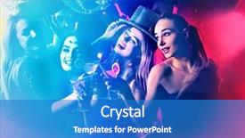  Presentation with girls night - Presentation consisting of blur for background youth background and a teal colored foreground