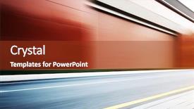  Presentation with modern building - Theme with blur modern building with red background and a tawny brown colored foreground