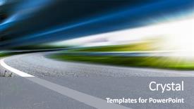  Presentation with blur - Slides having blur of the highway road background and a gray colored foreground