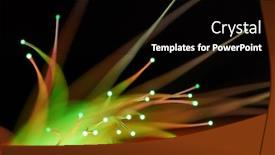  Presentation with optical fibres - Slide set consisting of blur-optical-fibres-dinamic-flying background and a black colored foreground