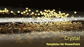  Presentation with gold sparkle - Slide deck consisting of blur-soft-focus-gold-bronze background and a tawny brown colored foreground