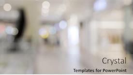  Presentation with mall - PPT theme consisting of blur-view-of-a-shopping background and a light gray colored foreground