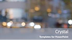  Presentation with view of rotterdam city - Theme enhanced with blur view of city traffic background and a gray colored foreground